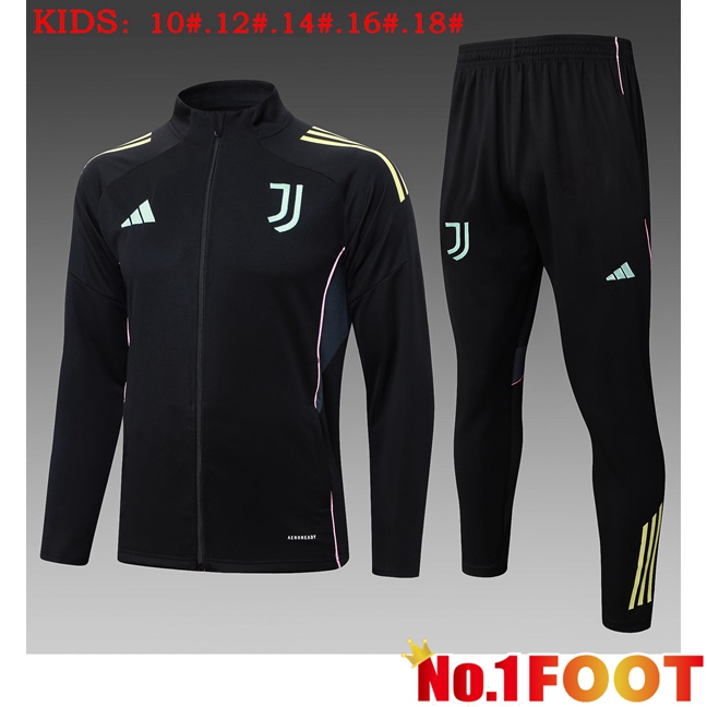 Juventus Kids kit Training Tracksuit - Training Jacket Black 2025/2026