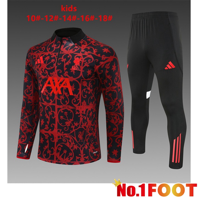 FC Liverpool Kids kit Training Tracksuit Red Black 2025/2026
