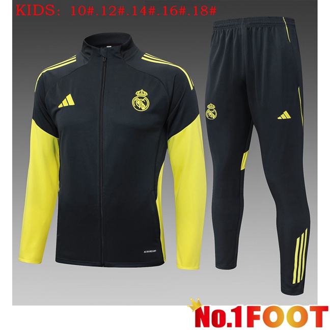 Real Madrid Kids kit Training Tracksuit Black 2025/2026