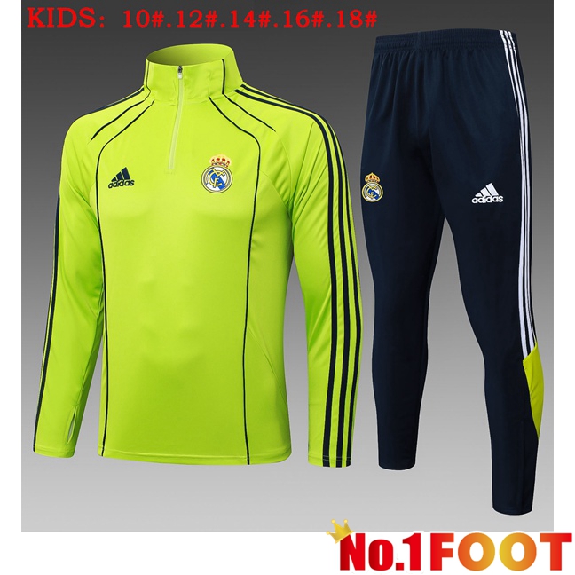 Real Madrid Kids kit Training Tracksuit Green 2025/2026