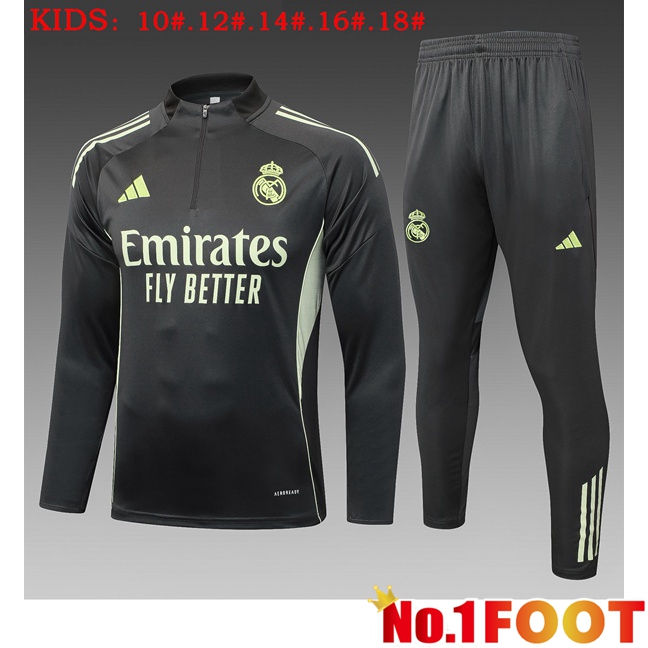 Real Madrid Kids kit Training Tracksuit Grey 2025/2026