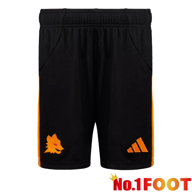AS Rome Away Soccer Shorts Black 2025/2026