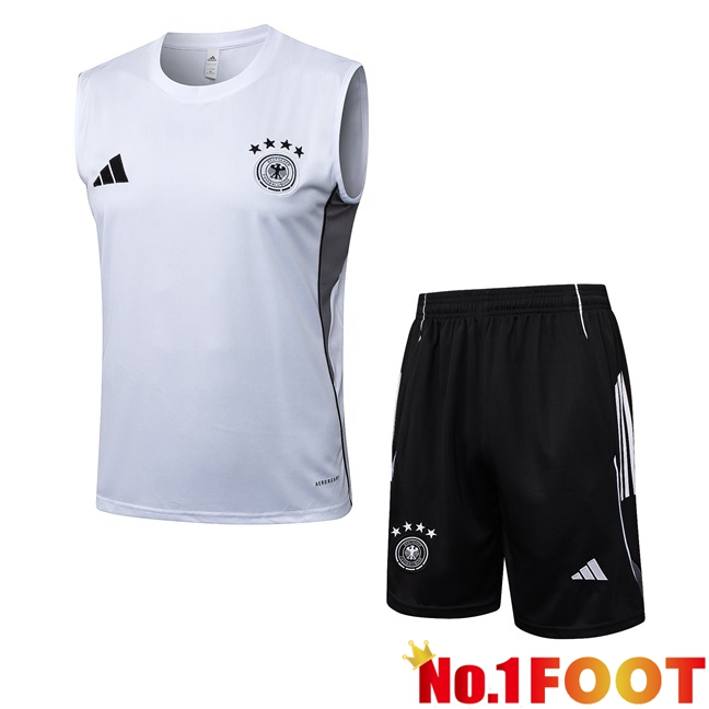 Germany Gilet Soccer + Shorts White 2025/2026