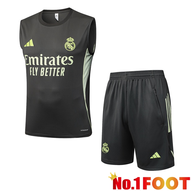 Real Madrid Gilet Soccer + Shorts Green 2025/2026