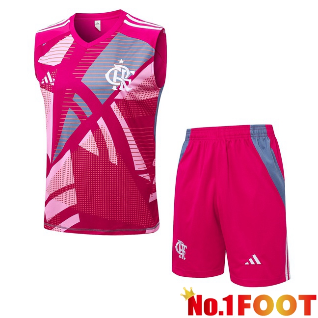 Flamengo Gilet Soccer + Shorts Pink 2025/2026