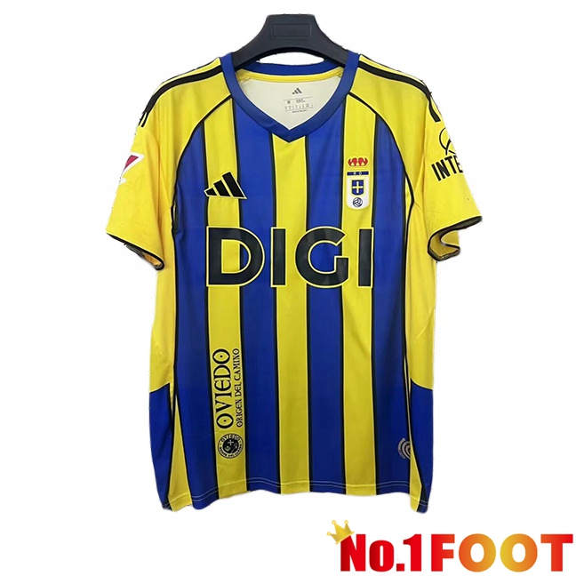 Real Oviedo Away Soccer Jersey Yellow 2025/2026