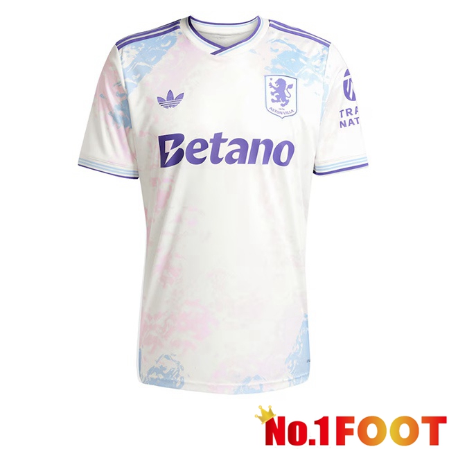 Aston Villa Third Soccer Jersey White 2025/2026