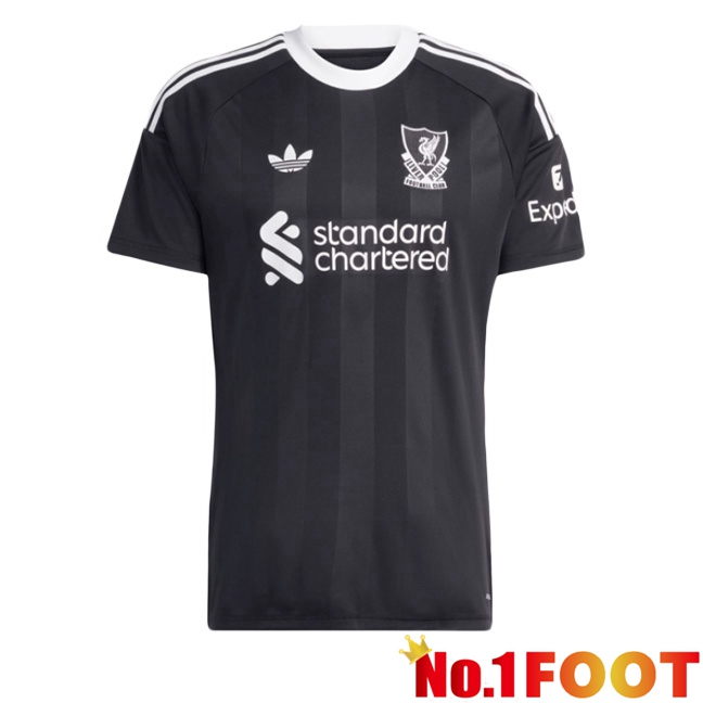 FC Liverpool Goalkeeper Soccer Jersey Black 2025/2026