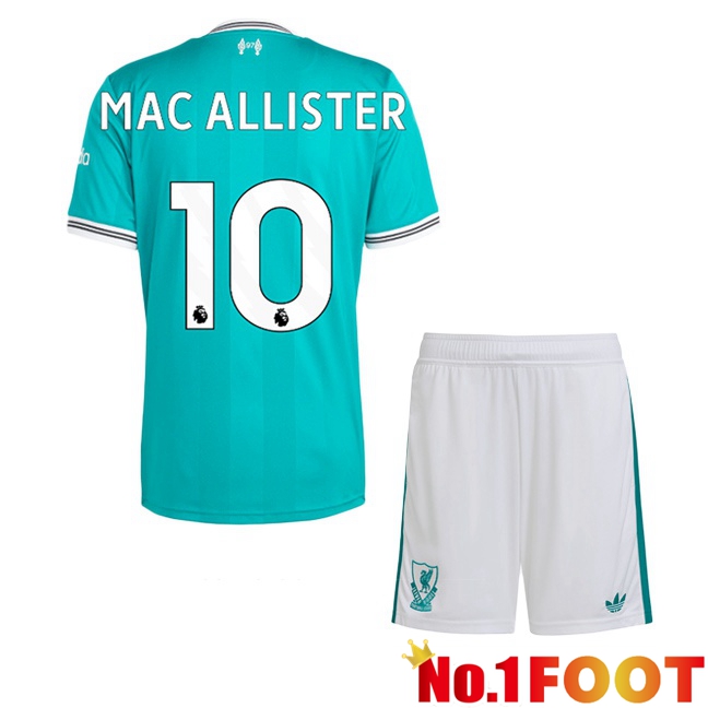 FC Liverpool (MAC ALLISTER 10) Kids Third Soccer Jersey Green 2025/2026