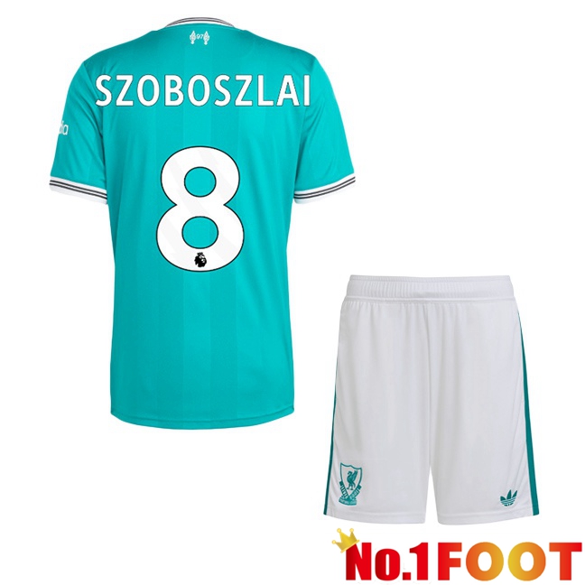 FC Liverpool (SZOBOSZLAI 8) Kids Third Soccer Jersey Green 2025/2026