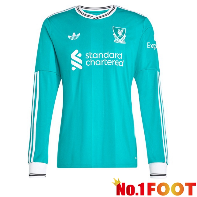 FC Liverpool Third Soccer Jersey Long sleeve Green 2025/2026