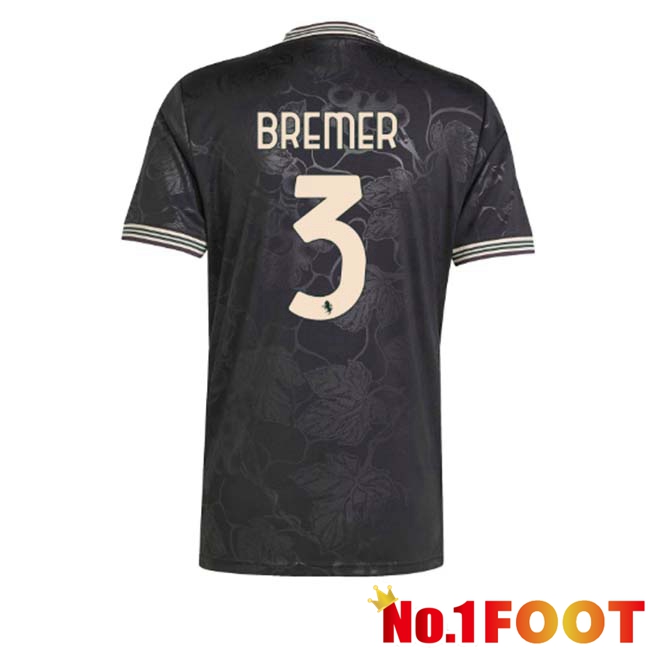 Juventus (BREMER 3) Third Soccer Jersey Black 2025/2026