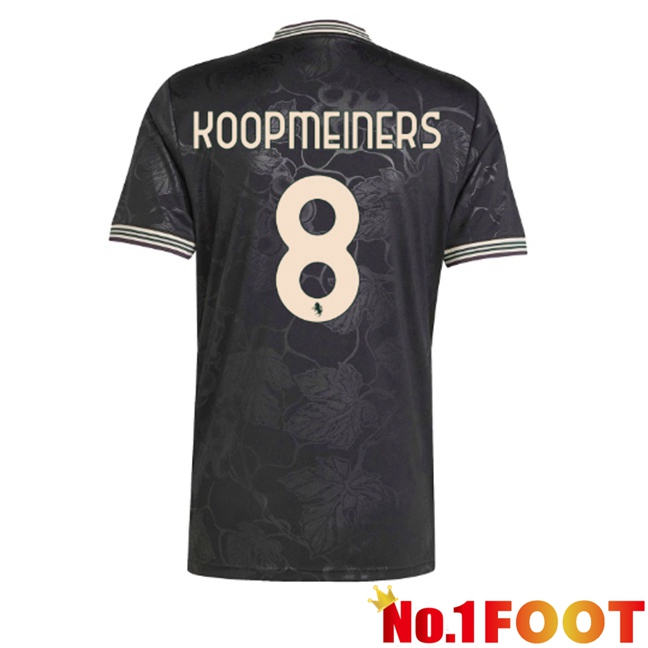 Juventus (KOOPMEINERS 8) Third Soccer Jersey Black 2025/2026