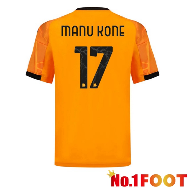 AS Rome (MANU KONE 17) Away Soccer Jersey Yellow 2025/2026