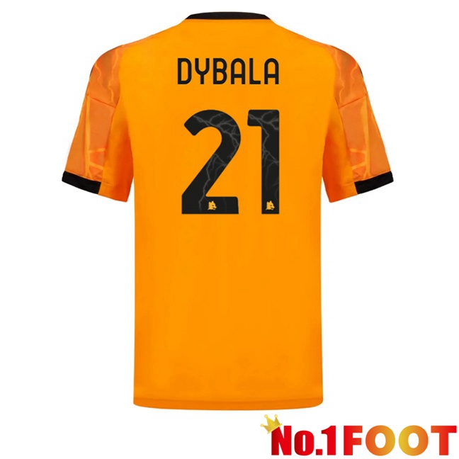 AS Rome (DYBALA 21) Away Soccer Jersey Yellow 2025/2026