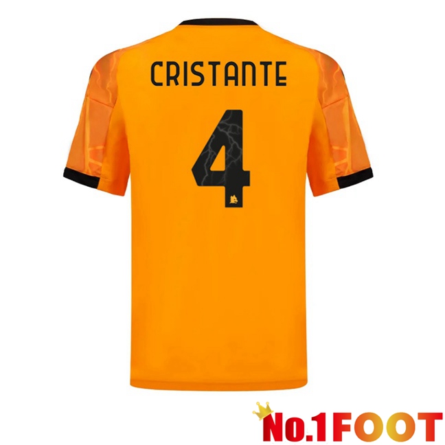 AS Rome (CRISTANTE 4) Away Soccer Jersey Yellow 2025/2026