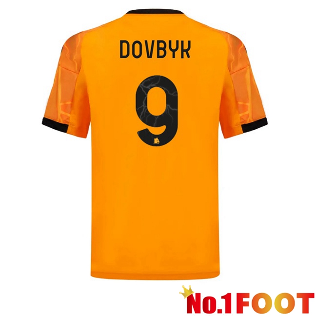 AS Rome (DOVBYK 9) Away Soccer Jersey Yellow 2025/2026