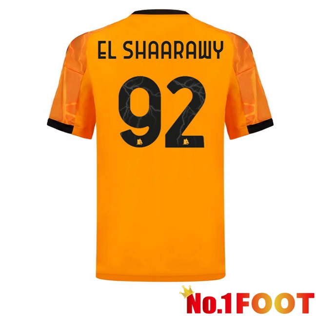 AS Rome (EL SHAARAWY 92) Away Soccer Jersey Yellow 2025/2026
