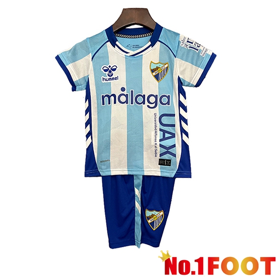Malaga Kids Home Soccer Jersey 2025/2026