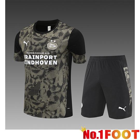 PSV Eindhoven Kids kit Training T Shirt Brun/Black 2025/2026