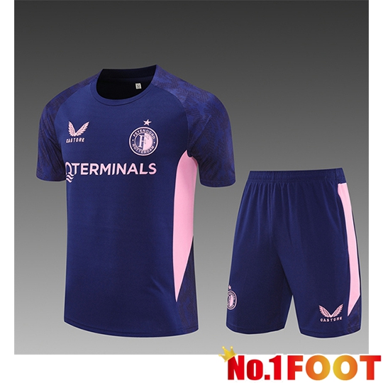 Feyenoord Kids kit Training T Shirt Purple/Pink 2025/2026