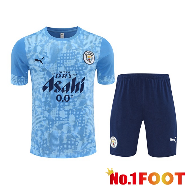 Manchester City kit Training T Shirt + Shorts Blue 2025/2026
