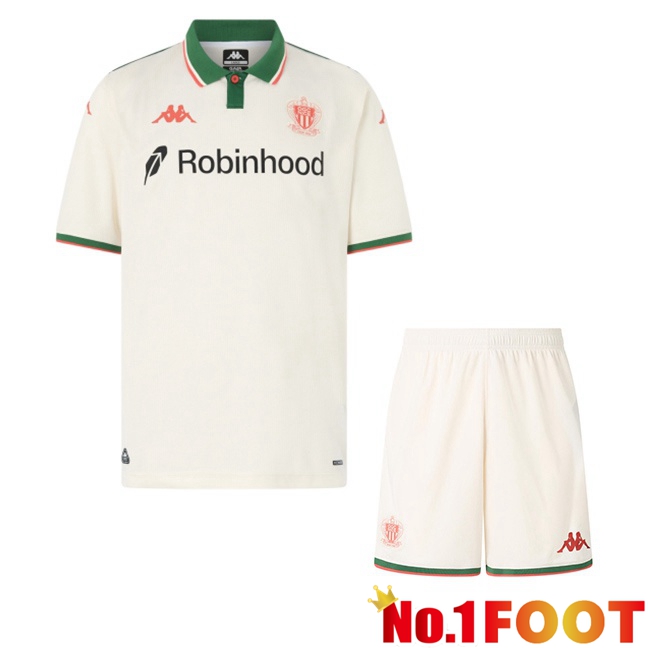 OGC Nice Kids Away Soccer Jersey White 2025/2026