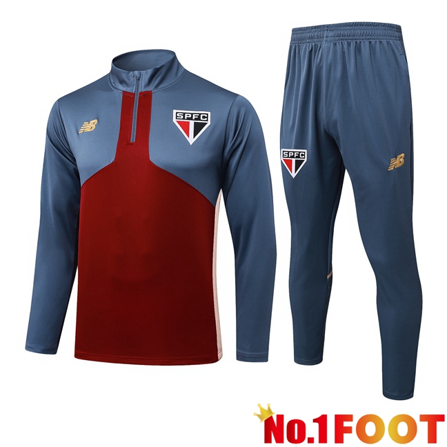 Sao Paulo FC kit Training Tracksuit Red Grey 2025/2026