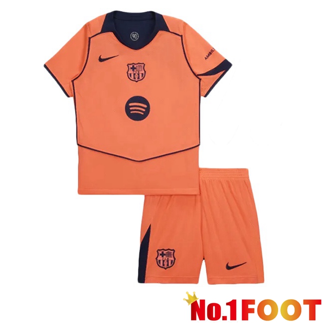 FC Barcelona Kids Third Soccer Jersey Red 2025/2026