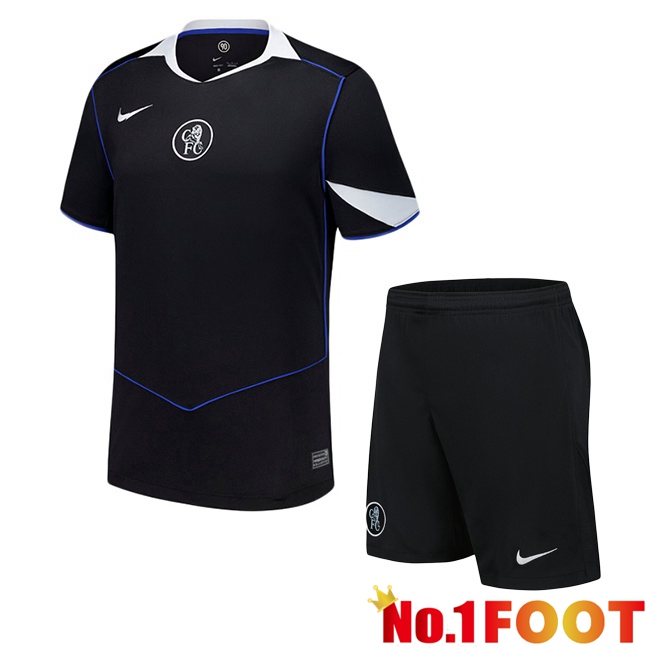 FC Chelsea Kids Third Soccer Jersey Black 2025/2026