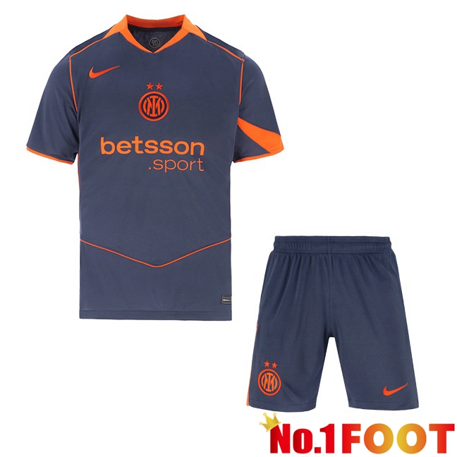 Inter Milan Kids Third Soccer Jersey Grey 2025/2026