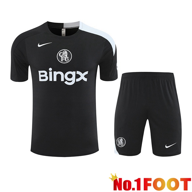 FC Chelsea kit Training T Shirt + Shorts Black 2025/2026