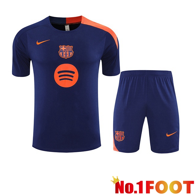 FC Barcelona kit Training T Shirt + Shorts Blue Royal 2025/2026