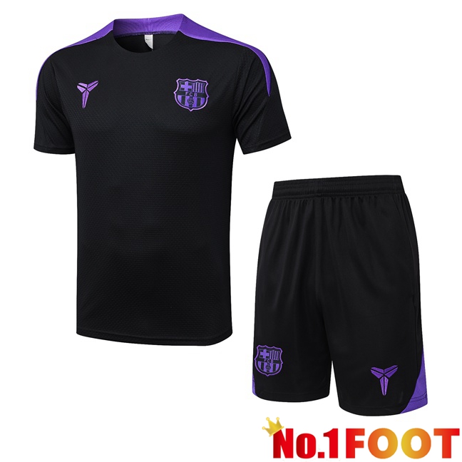 FC Barcelona kit Training T Shirt + Shorts Black 2025/2026