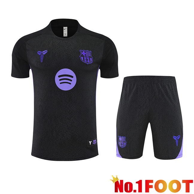 FC Barcelona kit Training T Shirt + Shorts Black 2025/2026
