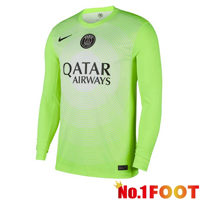 Paris PSG Goalkeeper Soccer Jersey Long sleeve Green 2025/2026