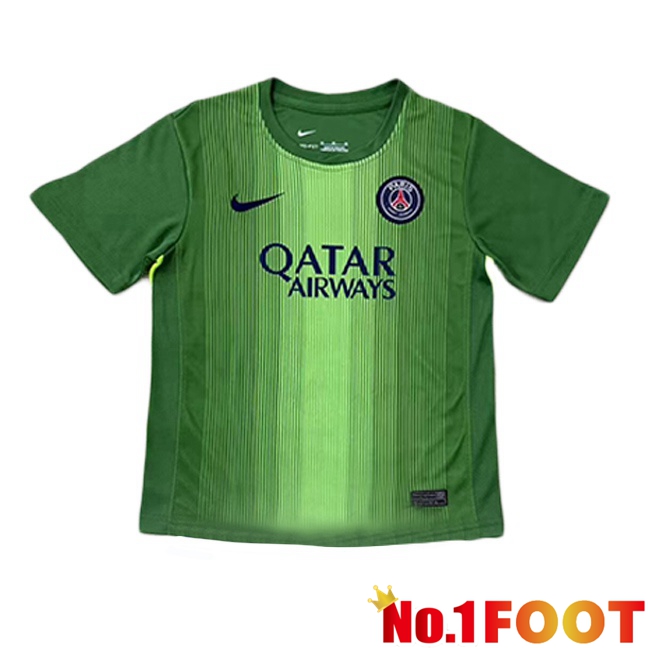 Paris PSG Goalkeeper Soccer Jersey Green 2025/2026