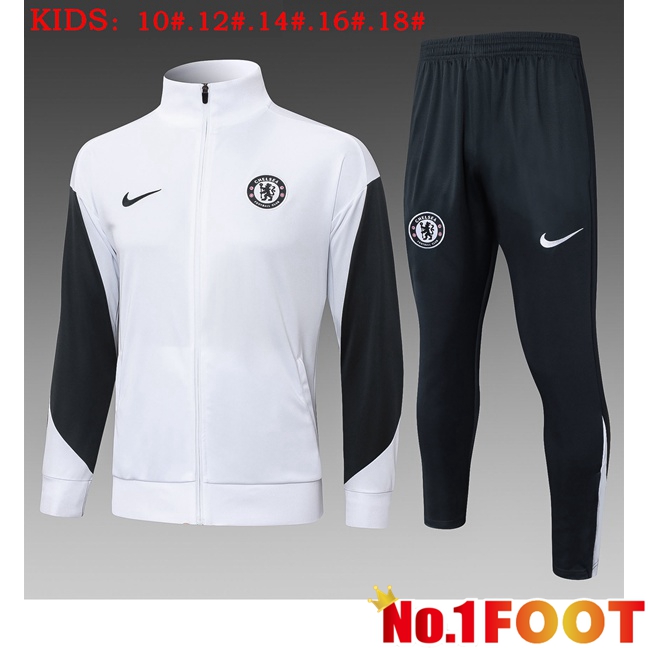 FC Chelsea Kids kit Training Tracksuit - Training Jacket White 2025/2026
