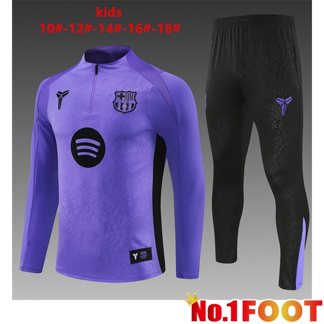 FC Barcelona Kids kit Training Tracksuit Purple 2025/2026