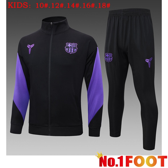 FC Barcelona Kids kit Training Tracksuit - Training Jacket Black 2025/2026