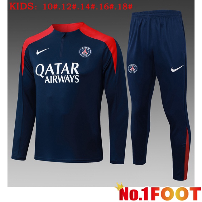 Paris PSG Kids kit Training Tracksuit Blue Royal 2025/2026