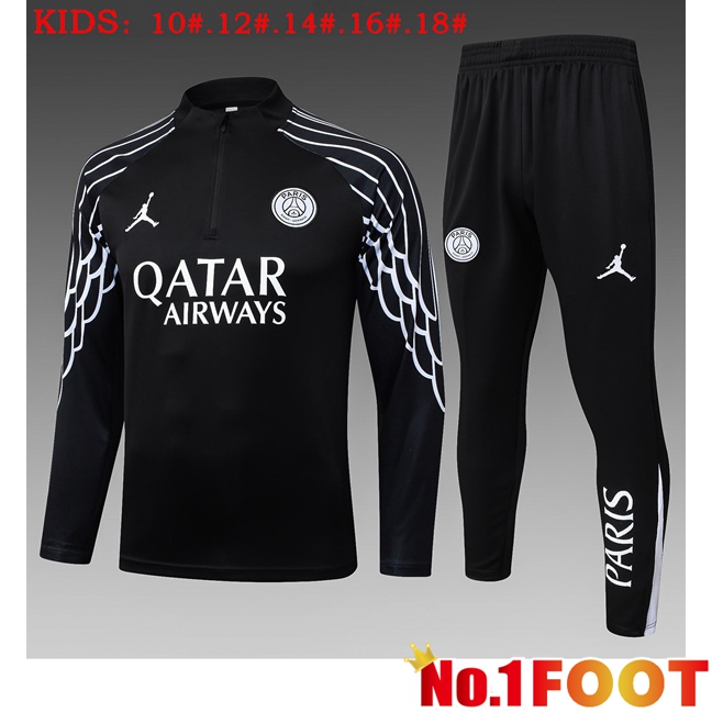 Jordan Paris PSG Kids kit Training Tracksuit Black 2025/2026