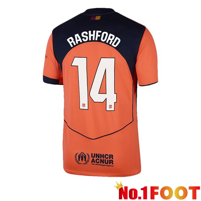 FC Barcelona (RASHFORD 14) Third Soccer Jersey Red 2025/2026