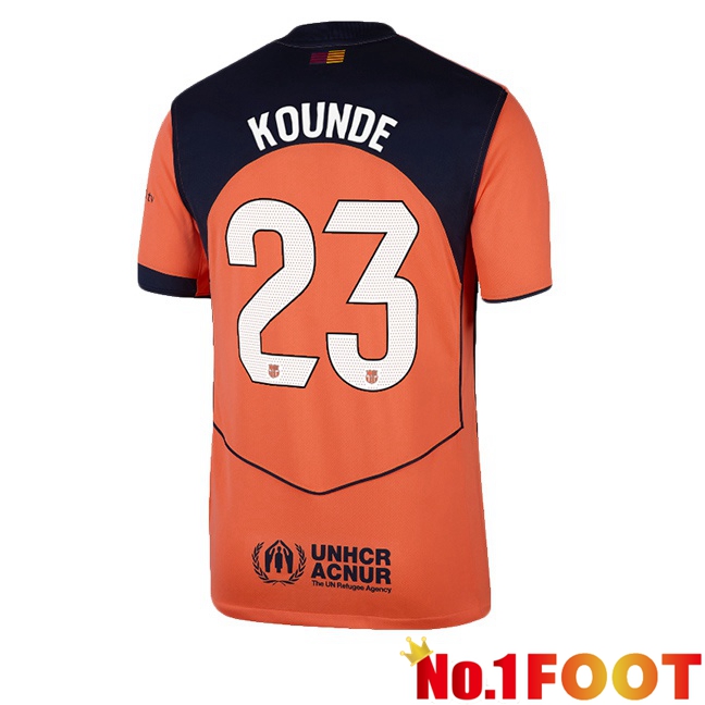 FC Barcelona (KOUNDE 23) Third Soccer Jersey Red 2025/2026