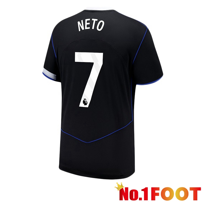 FC Chelsea (Neto 7) Third Soccer Jersey Black 2025/2026