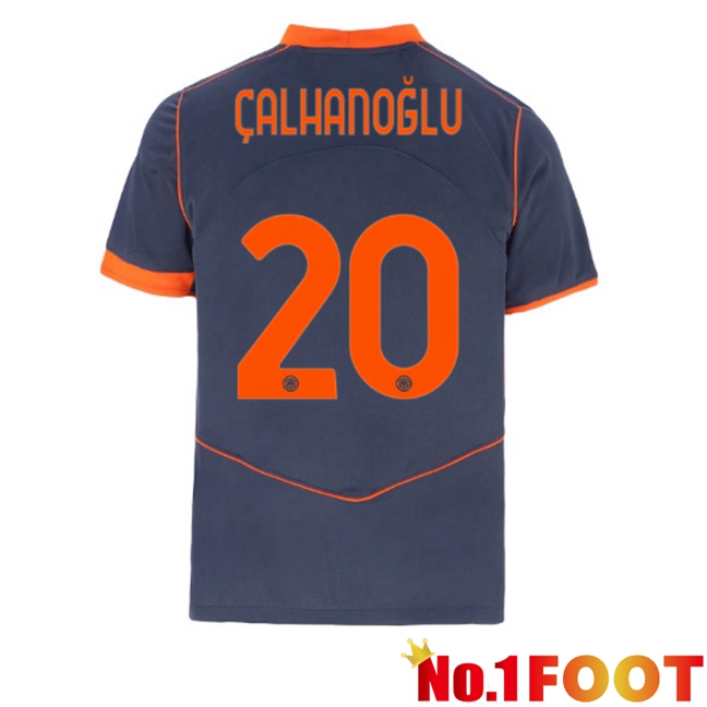 Inter Milan (ÇALHANOĞLU 20) Third Soccer Jersey Grey 2025/2026