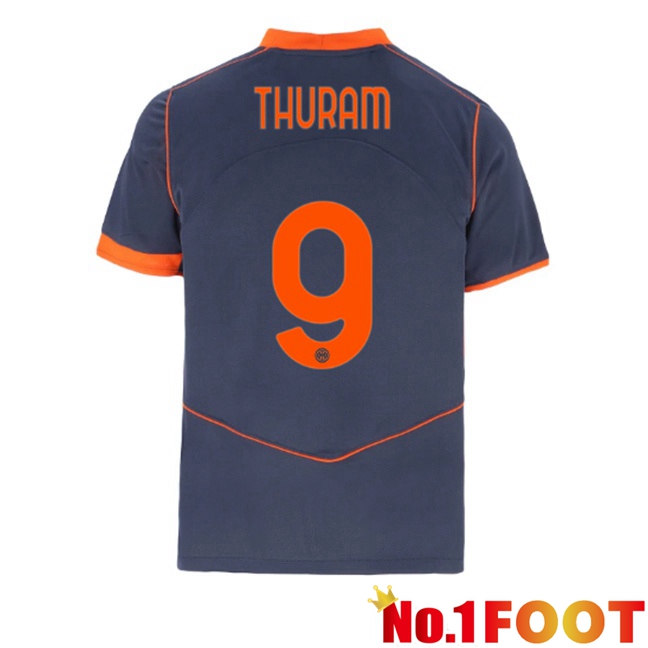 Inter Milan (THURAM 9) Third Soccer Jersey Grey 2025/2026