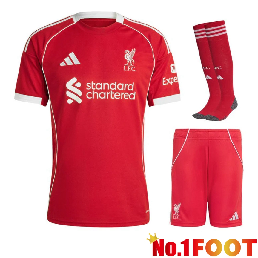Liverpool Home kit Soccer Jersey (Shorts + Socks) 2025/2026