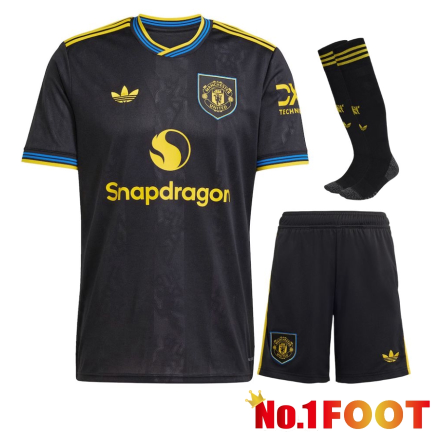 Manchester United Third kit Soccer Jersey (Shorts + Socks) 2025/2026