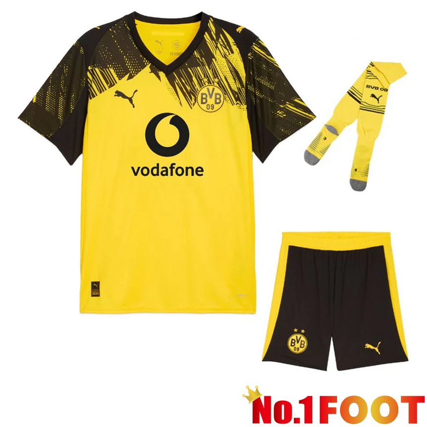 BVB Dortmund Home kit Soccer Jersey (Shorts + Socks) 2025/2026